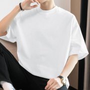 400g重磅纯棉t恤男士短袖圆领上衣服全棉半袖